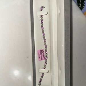 Elegant Silver and Purple Bracelet